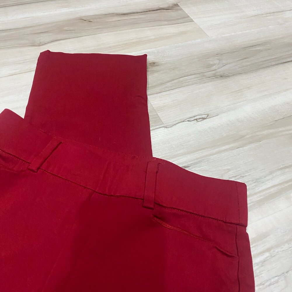 Maunces Red Slim Dress Pants XS Rayon Blend Career Workwear 0214 - Picture 6 of 8